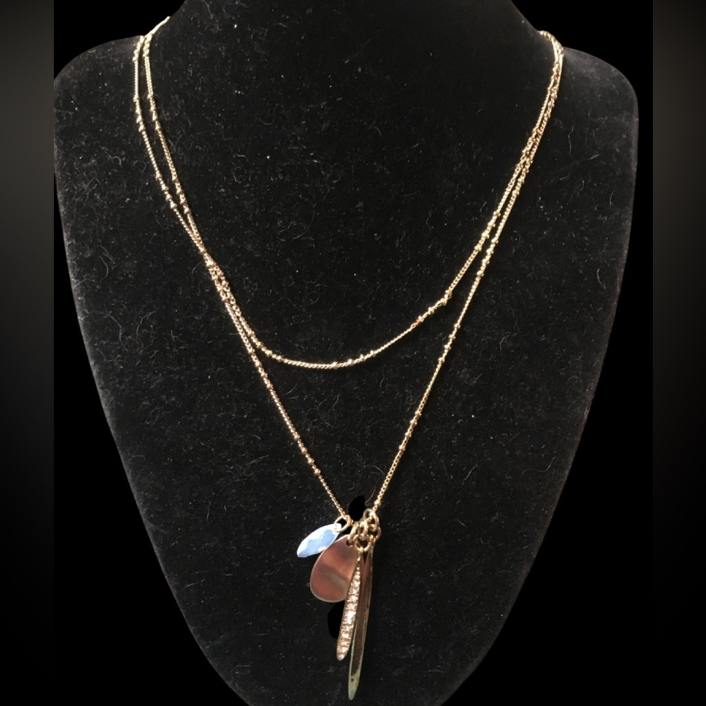 Bella Jack Long Goldtone Charm Necklace